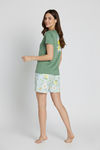 Zivame Citrus Summer Buttersoft Knit Poly Short Set - Pale Blue — thumbnail 3